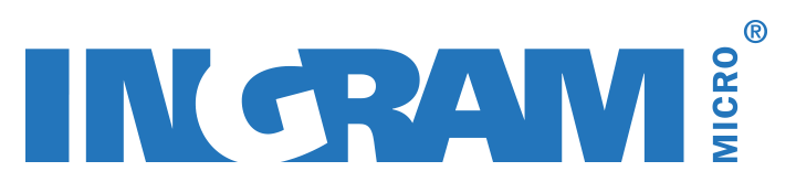 Blue colored logo that reads Ingram Micro