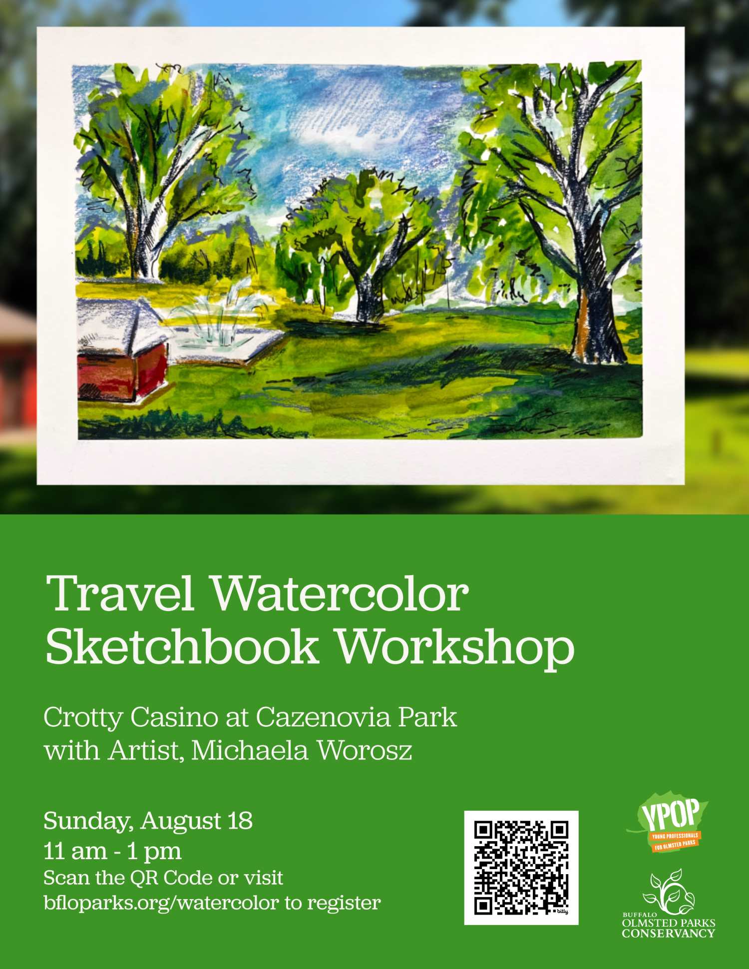 Travel Watercolor Sketchbook workshop